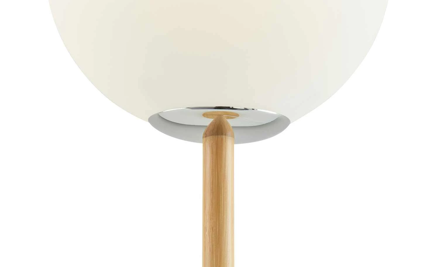 HOME STORY Bambus-Tischleuchte, 1-flammig mit weißer Kugel – Bild 5