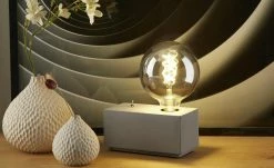 for friends Tischleuchte, 1-flammig, `Beton -Block´ | Stein