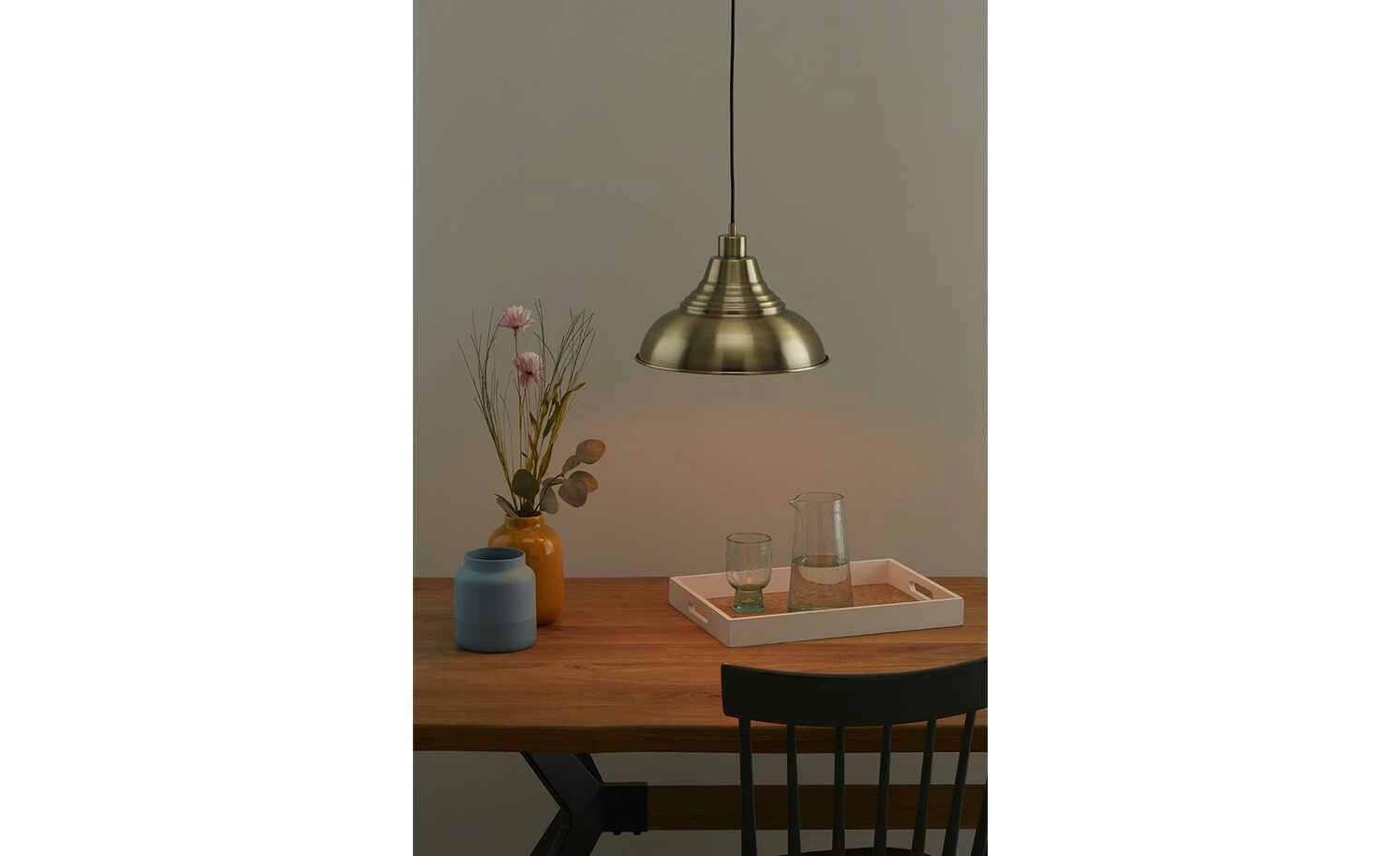 KHG Pendelleuchte, 1-flammig, messing matt