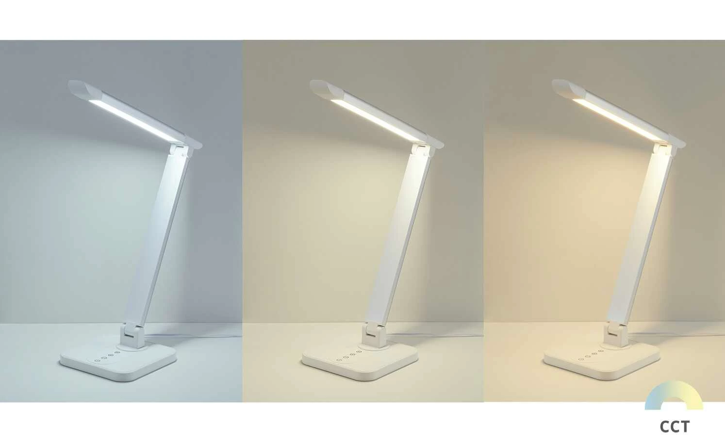 KHG LED-Tischleuchte, 1-flammig, Alu/weiß – Bild 2