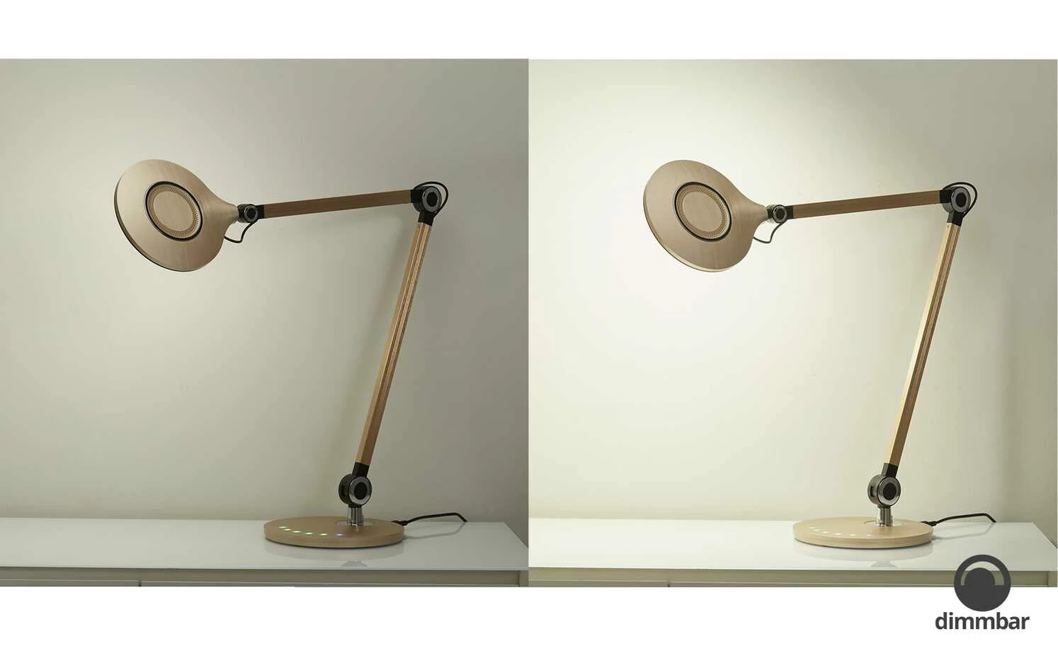 Meisterleuchten LED-Schreibtischleuchte, 1-flammig, Rosegoldfarben