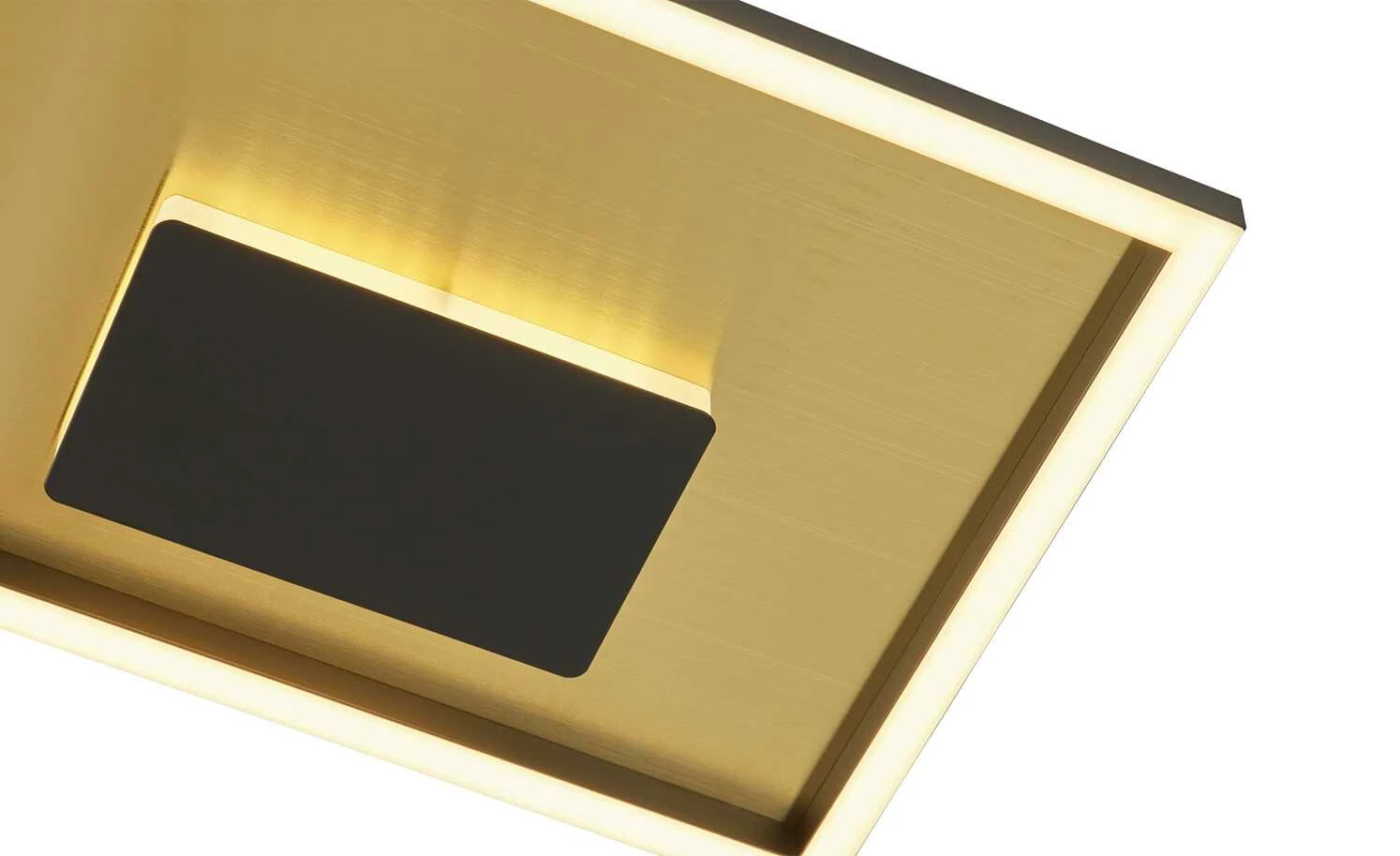 HOME STORY LED-Deckenleuchte, schwarz/goldfarben rechteckig – Bild 3