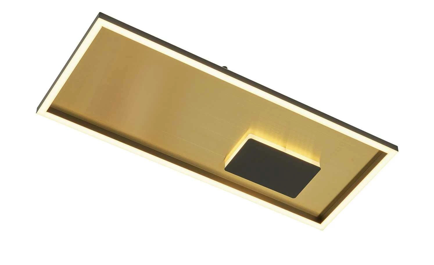 HOME STORY LED-Deckenleuchte, schwarz/goldfarben rechteckig – Bild 4
