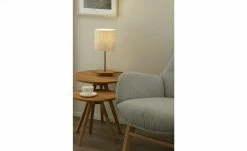 Trio Tischleuchte, 1-flammig, Nickel-antik/Pinienholz