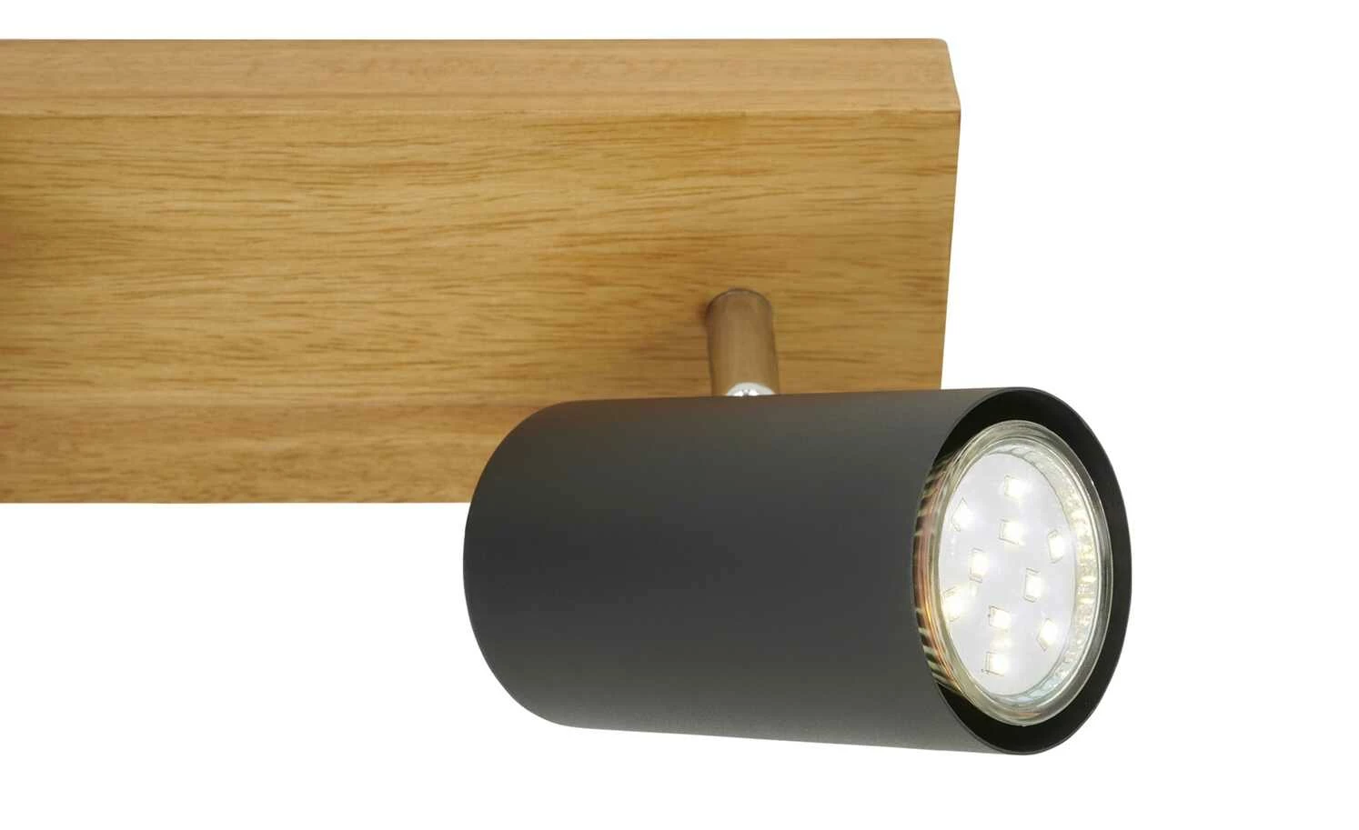 Trio Deckenspot, 3-flammig, schwarz / Eiche – Bild 7