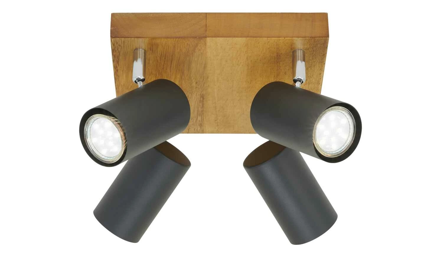 Trio Deckenspot, 4-flammig, schwarz / Eiche – Bild 5