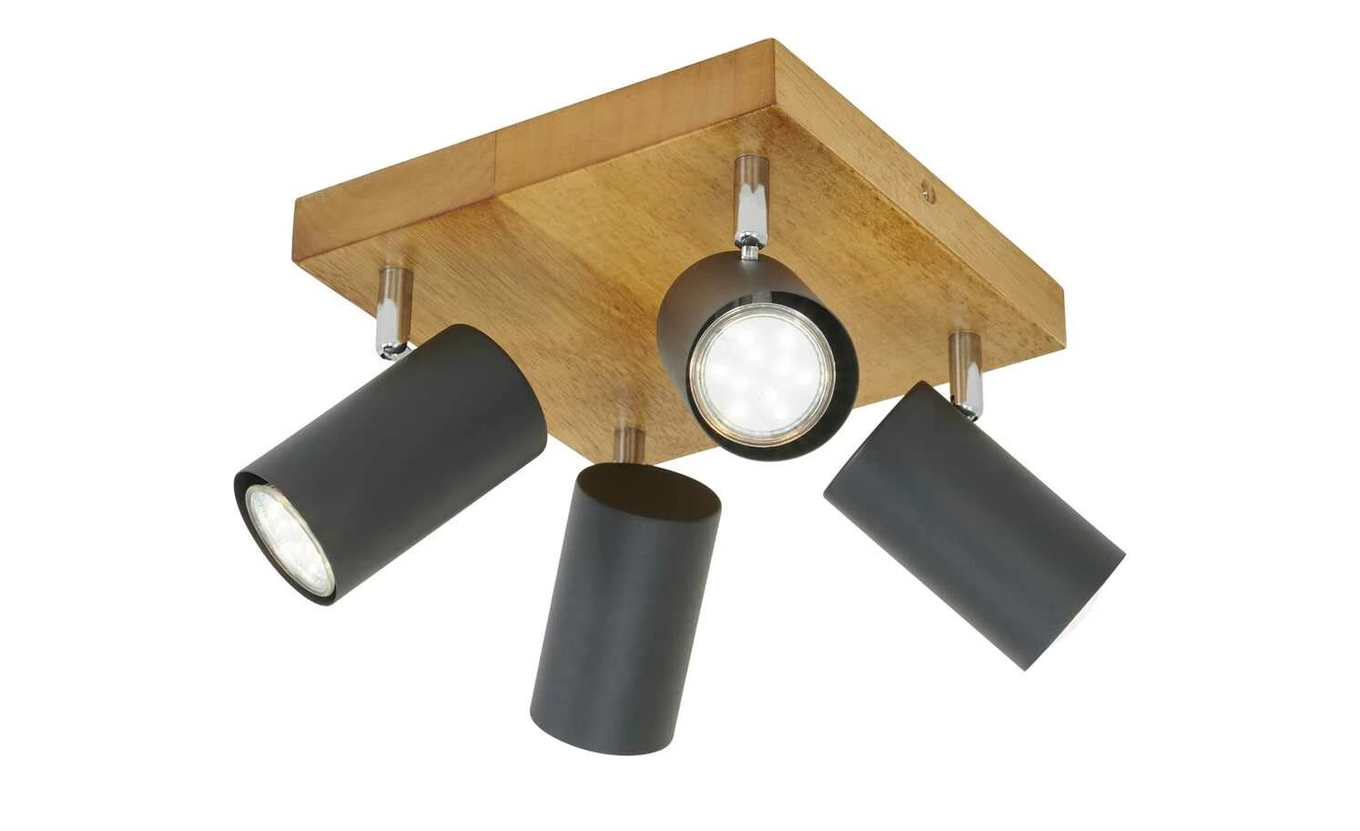 Trio Deckenspot, 4-flammig, schwarz / Eiche – Bild 6