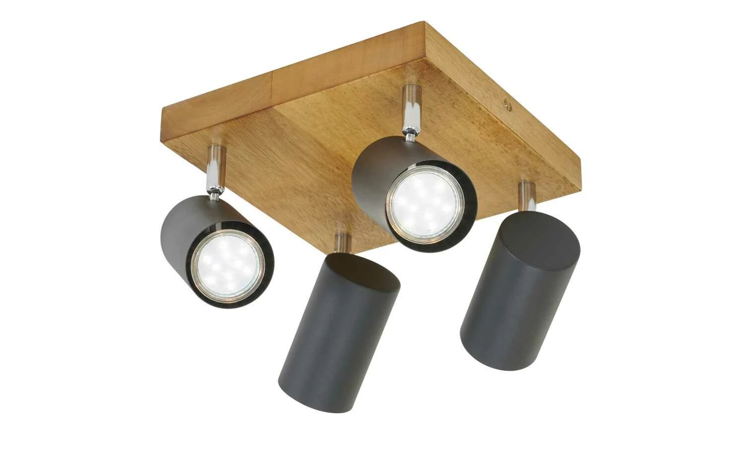 Trio Deckenspot, 4-flammig, schwarz / Eiche – Bild 7