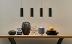 Trio Pendelleuchte, 4-flammig, schwarz