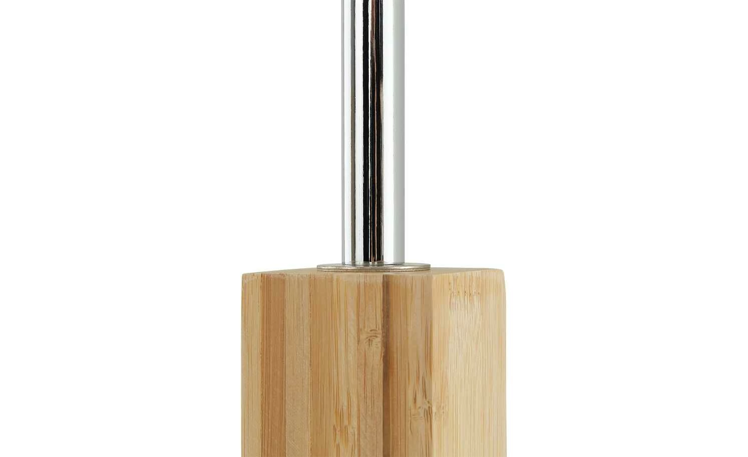 HOME STORY Stehleuchte, 1-flammig, Bambus / Stoffschirm – Bild 5