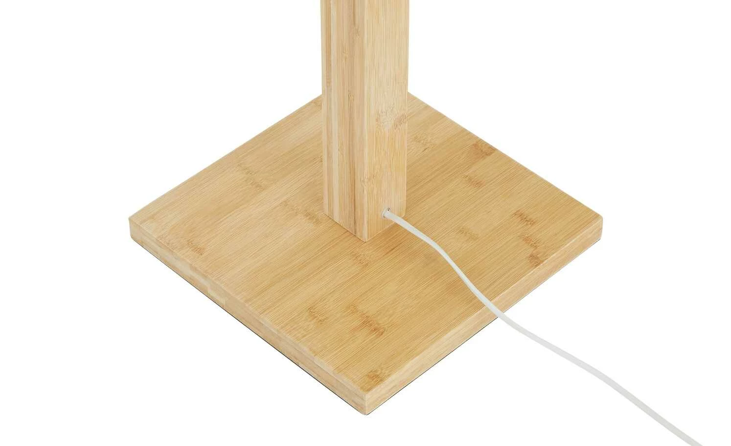 HOME STORY Stehleuchte, 1-flammig, Bambus / Stoffschirm – Bild 6