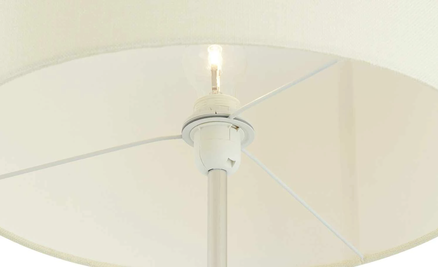 HOME STORY Stehleuchte, 1-flammig, Bambus / Stoffschirm – Bild 7