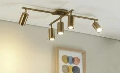 Trio Deckenstrahler, 5-flammig, altmessing | 77,4|cm