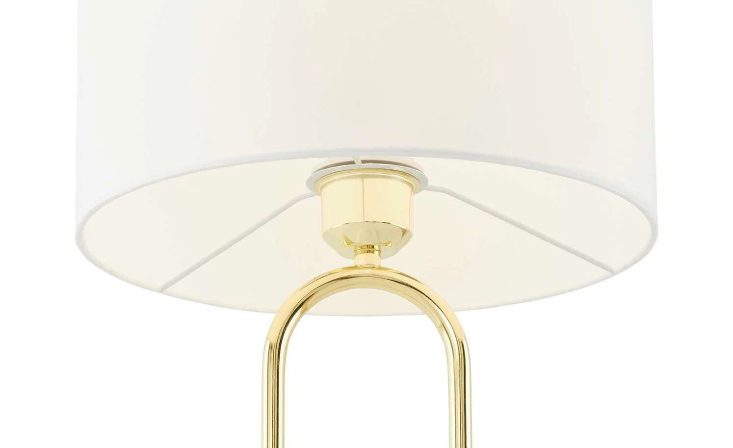 KHG Tischleuchte, 1-flammig, messing / Mamor-Fuß – Bild 4