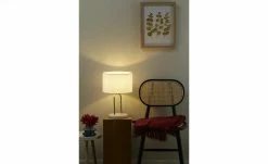 KHG Tischleuchte, 1-flammig, messing / Mamor-Fuß