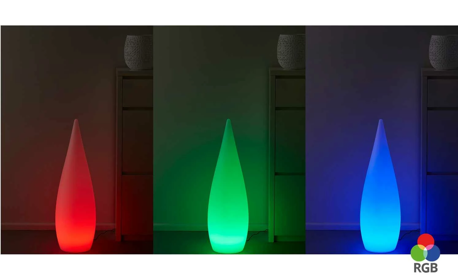 Trio Außentischleuchte weiß mit Fernbedienung – Bild 3