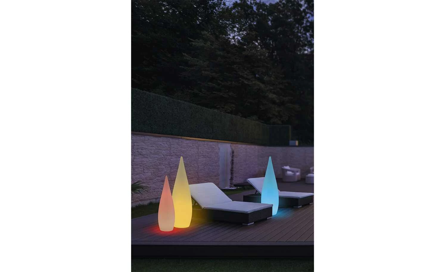 Trio Außentischleuchte weiß mit Fernbedienung – Bild 6