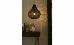 KHG Pendelleuchte, 1-flammig, Papierseil schwarz