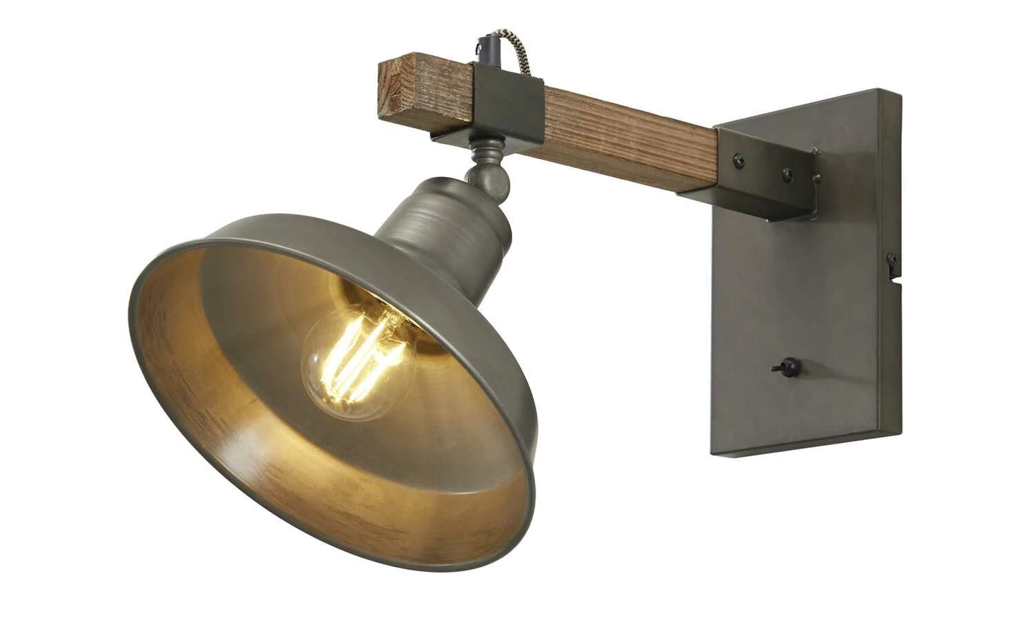 Wandleuchte, 1-flammig, schwarz/holz – Bild 8