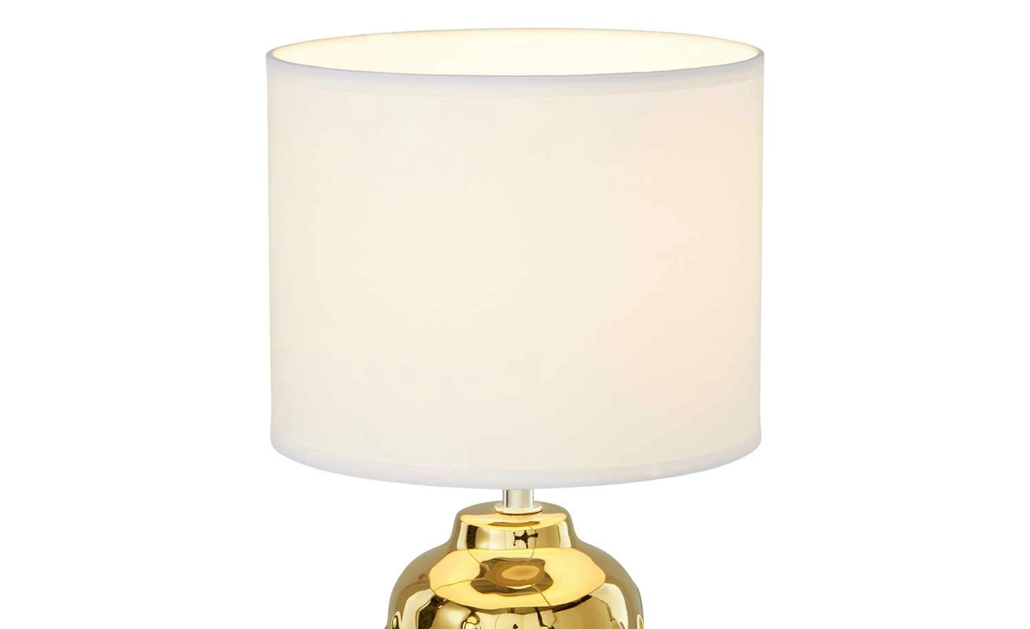 KHG Tischeuchte, 1-flammig, goldfarben mit Stoffschirm – Bild 5