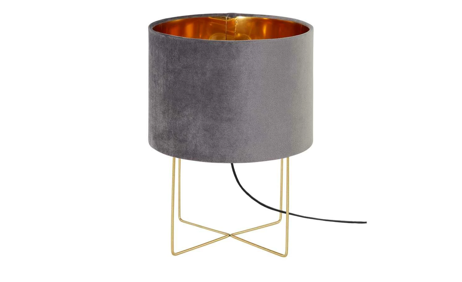 Fischer-Honsel Tischleuchte, 1-flammig, grau Samt `klein´ | 32|cm Grau – Bild 6