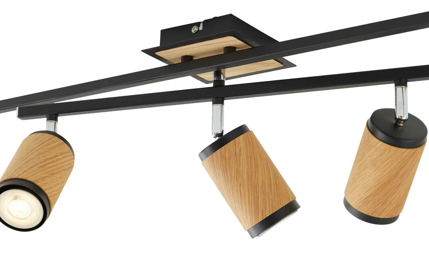 Deckenstrahler, 5-flammig, Eiche / schwarz – Bild 3