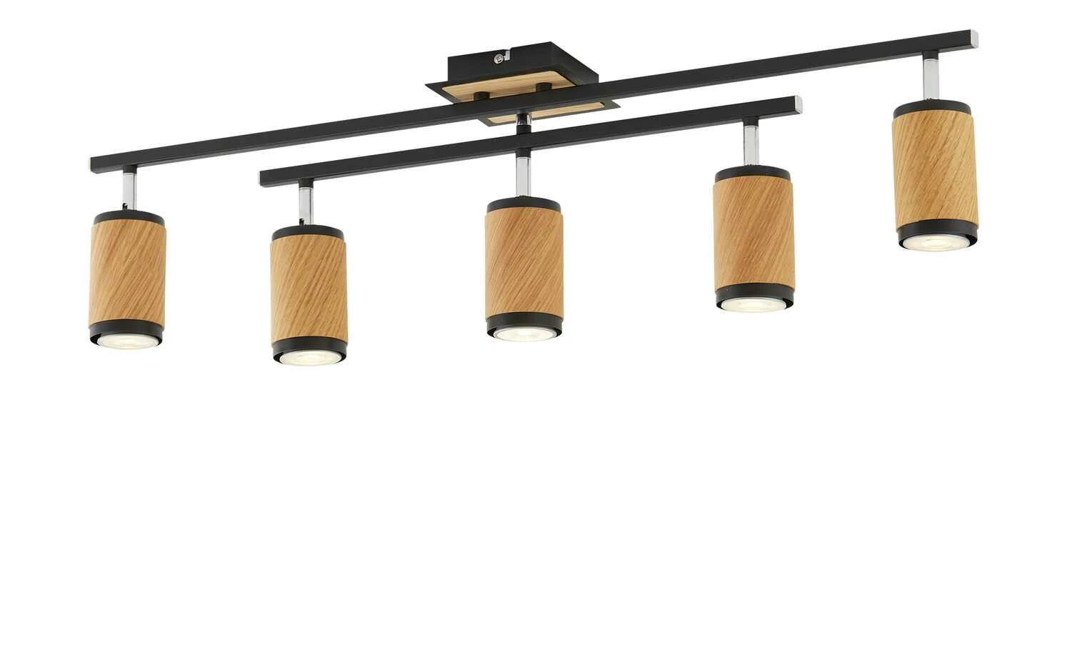 Deckenstrahler, 5-flammig, Eiche / schwarz – Bild 4