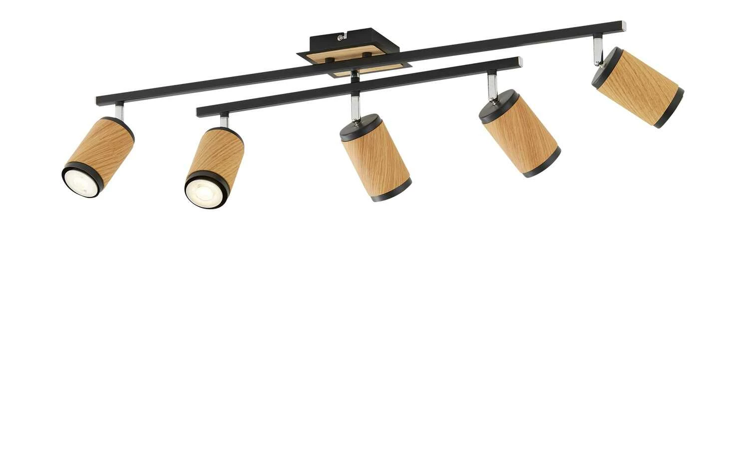 Deckenstrahler, 5-flammig, Eiche / schwarz – Bild 7