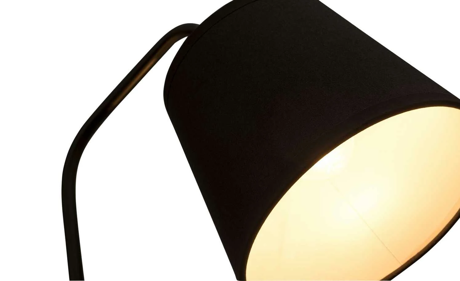Tischleuchte, 1-flammig, Stoffschirm schwarz – Bild 4