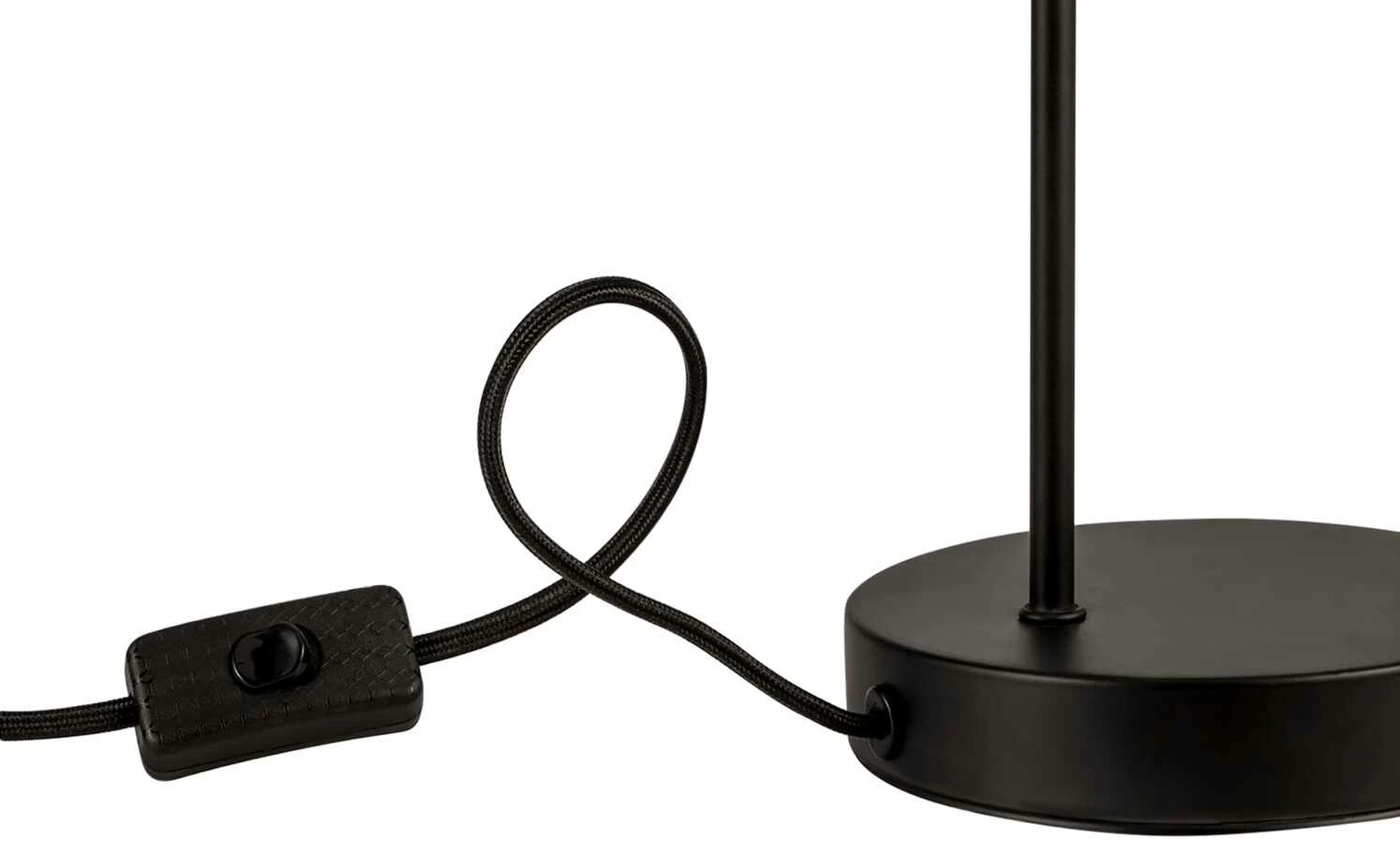 Tischleuchte, 1-flammig, Stoffschirm schwarz – Bild 5