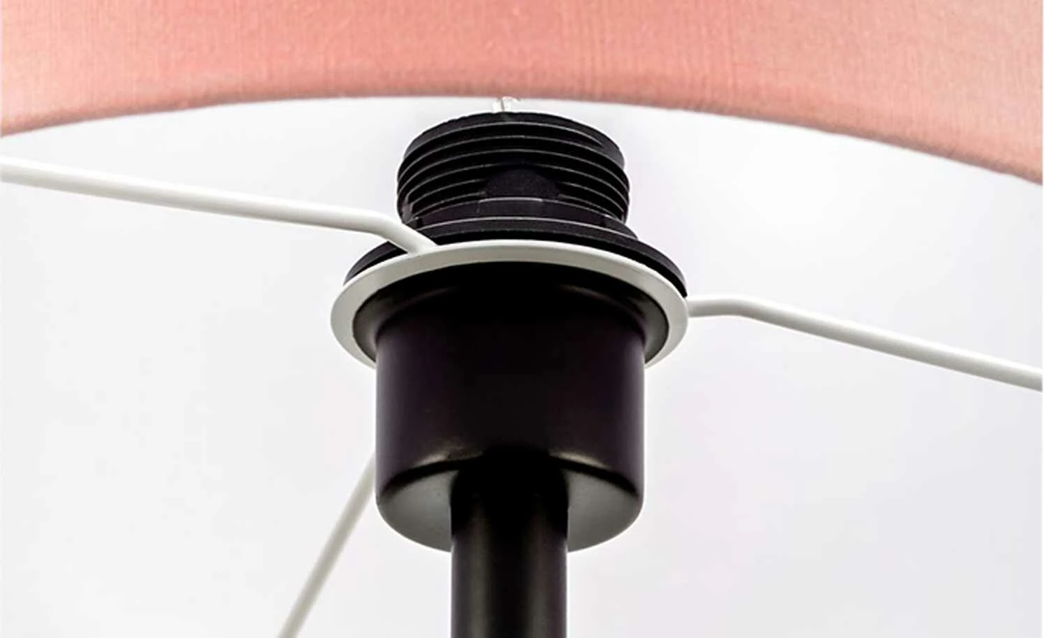 Stehleuchte, 1-flammig, Stoffschirm rosa – Bild 6