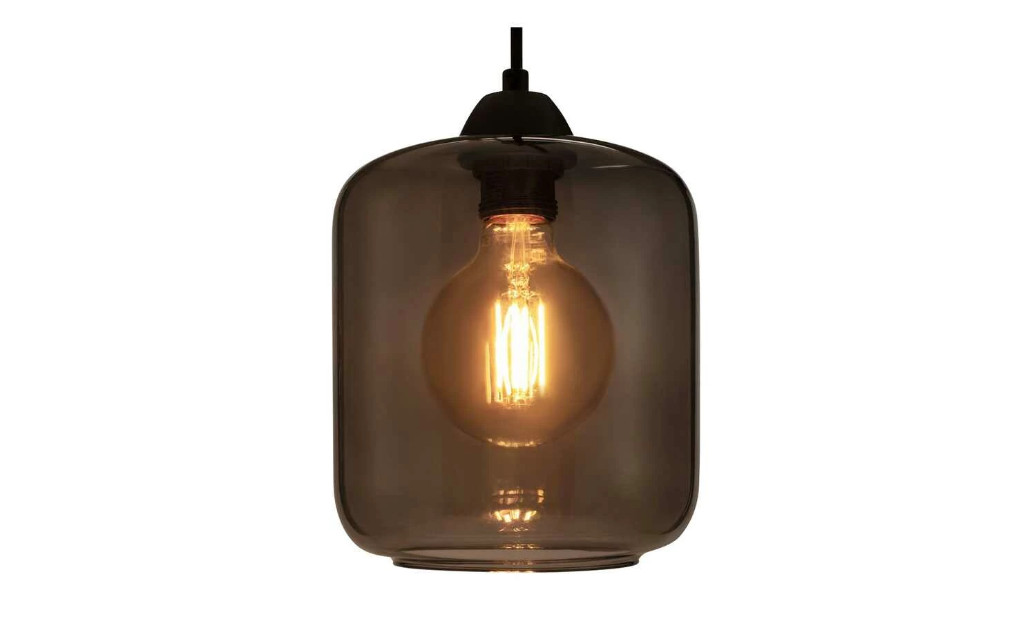 Pendelleuchte, 1-flammig, Rauchglas – Bild 4