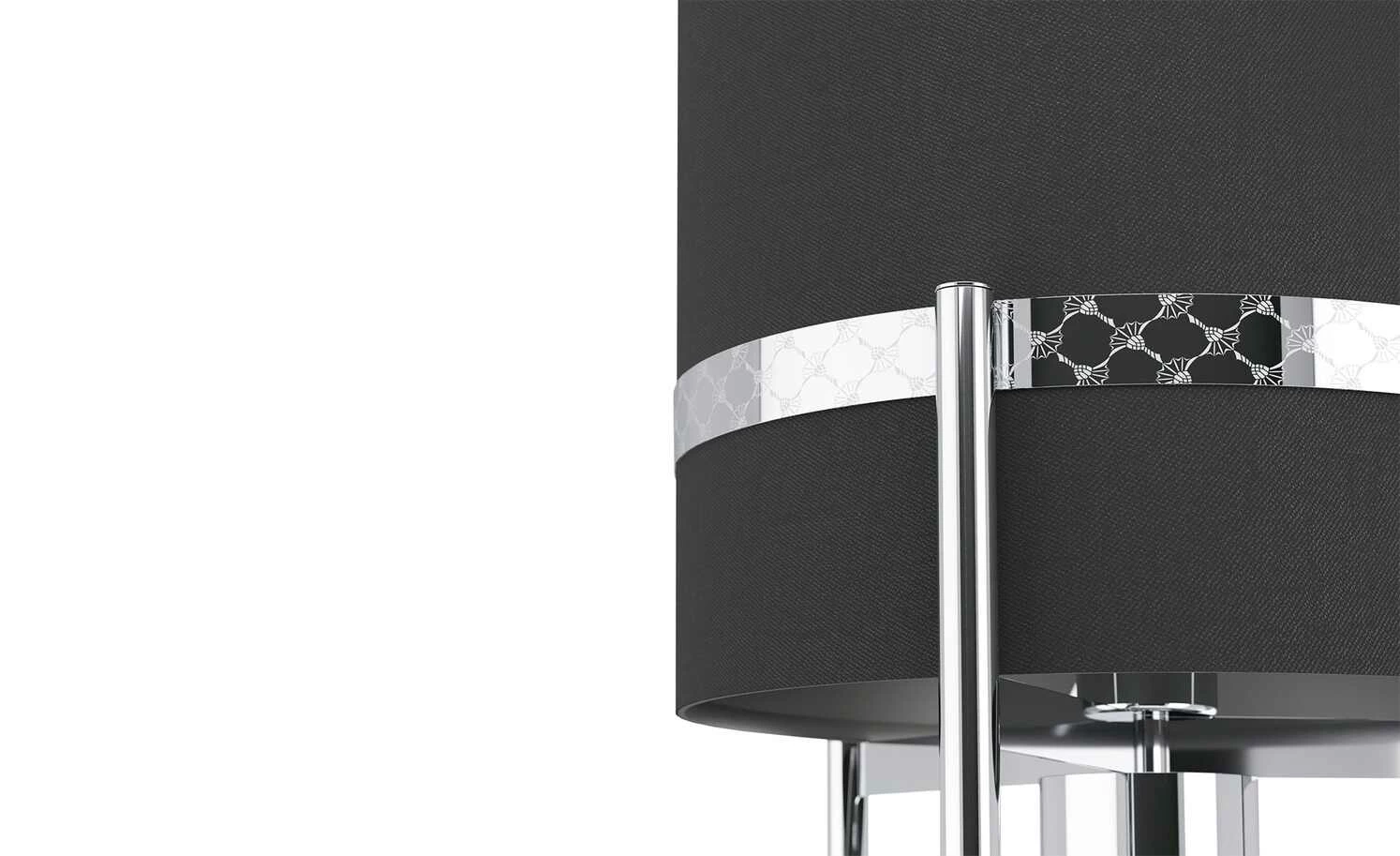 Stehleuchte 1-flammig Textil Round Lights Chrome – Bild 4