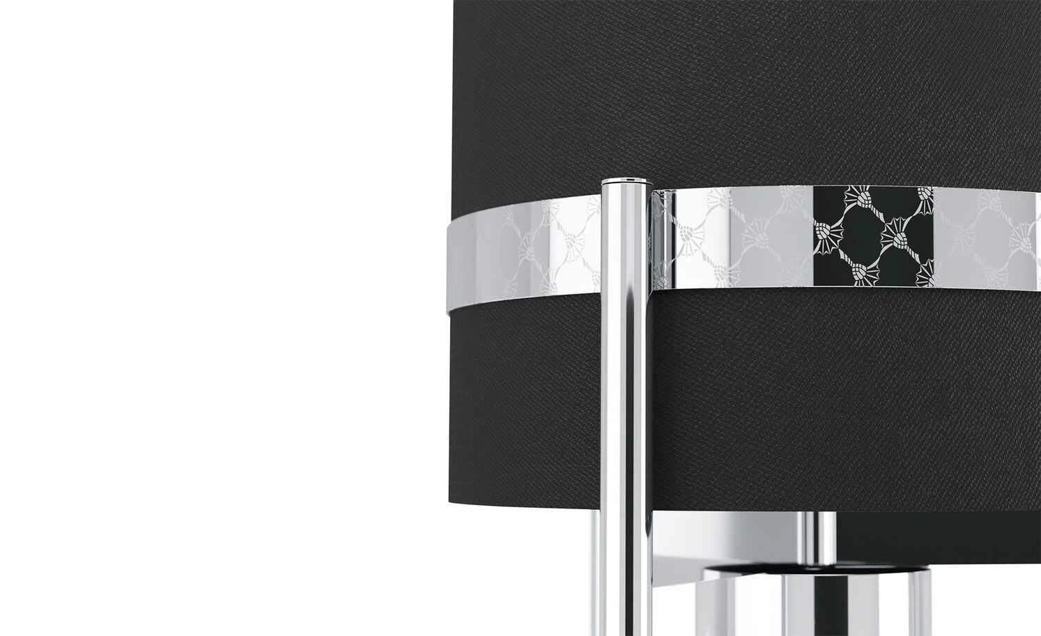 Tischleuchte 1-flammig Textil Round Lights Chrome – Bild 4
