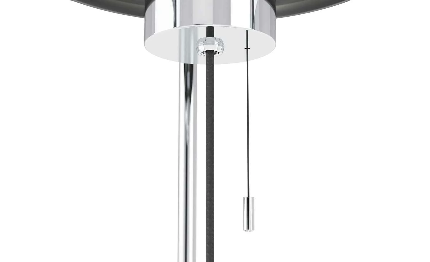 Tischleuchte 1-flammig Textil Round Lights Chrome – Bild 6