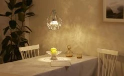 Wofi LED-Pendelleuchte, 1-flammig, chrom Kristalloptik