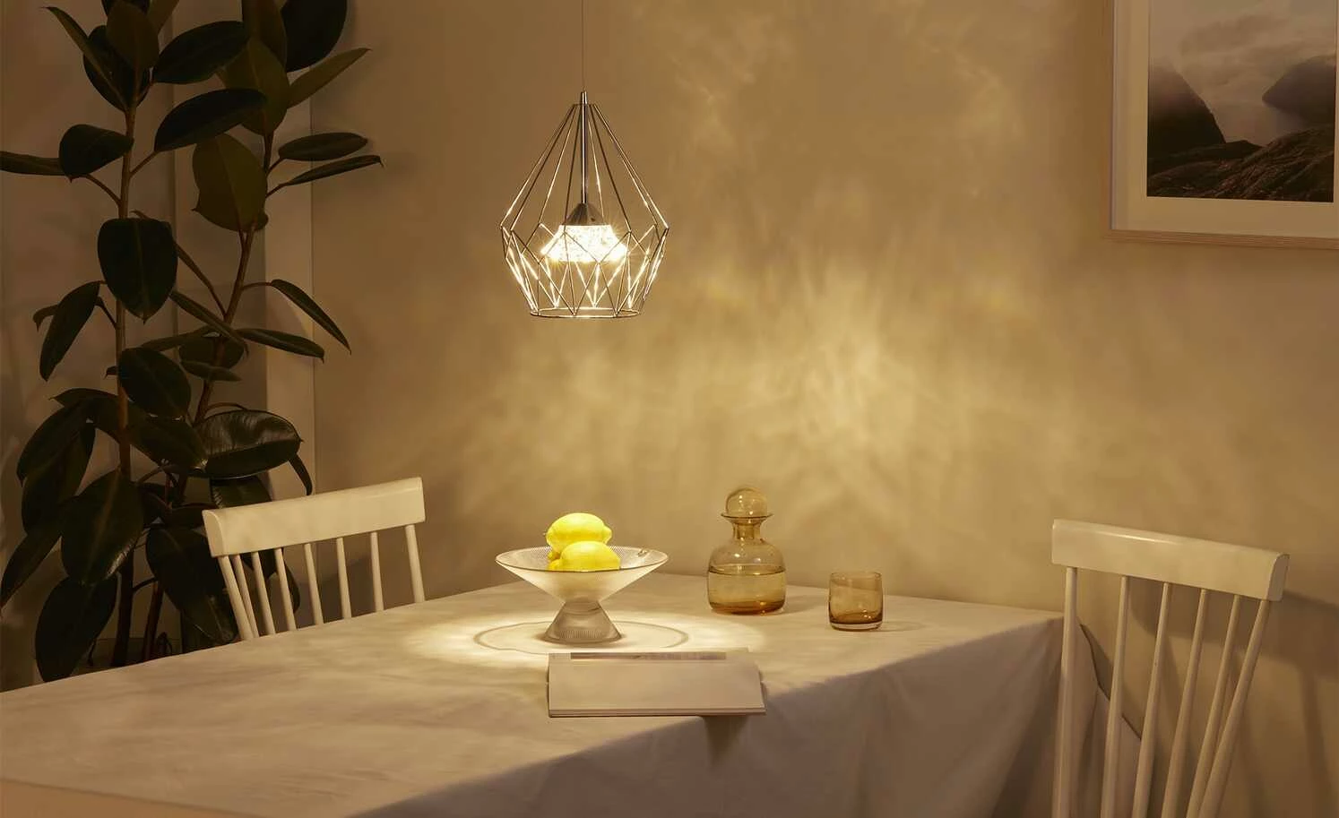 Wofi LED-Pendelleuchte, 1-flammig, chrom Kristalloptik