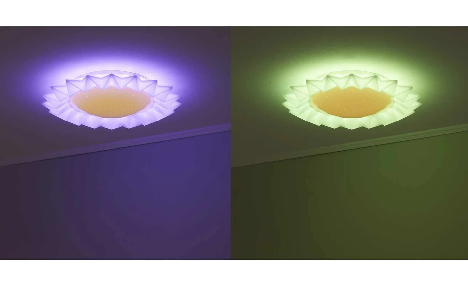 Trio LED-Deckenleuchte, weiß mit Fernbedienung `Sunflower`