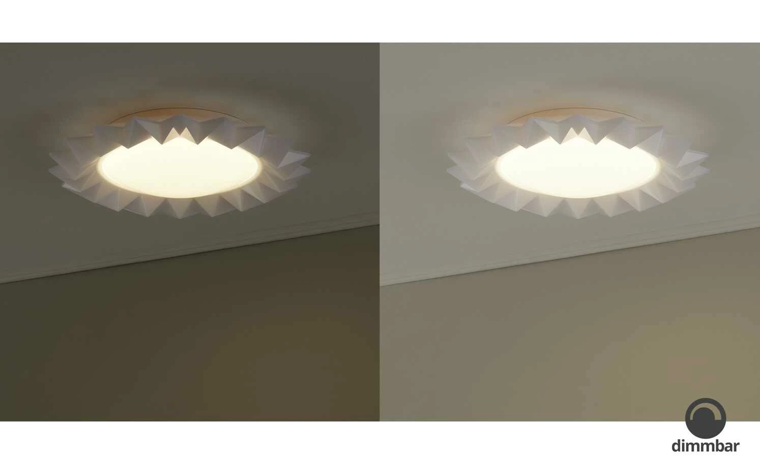 Trio LED-Deckenleuchte, weiß mit Fernbedienung `Sunflower` – Bild 4