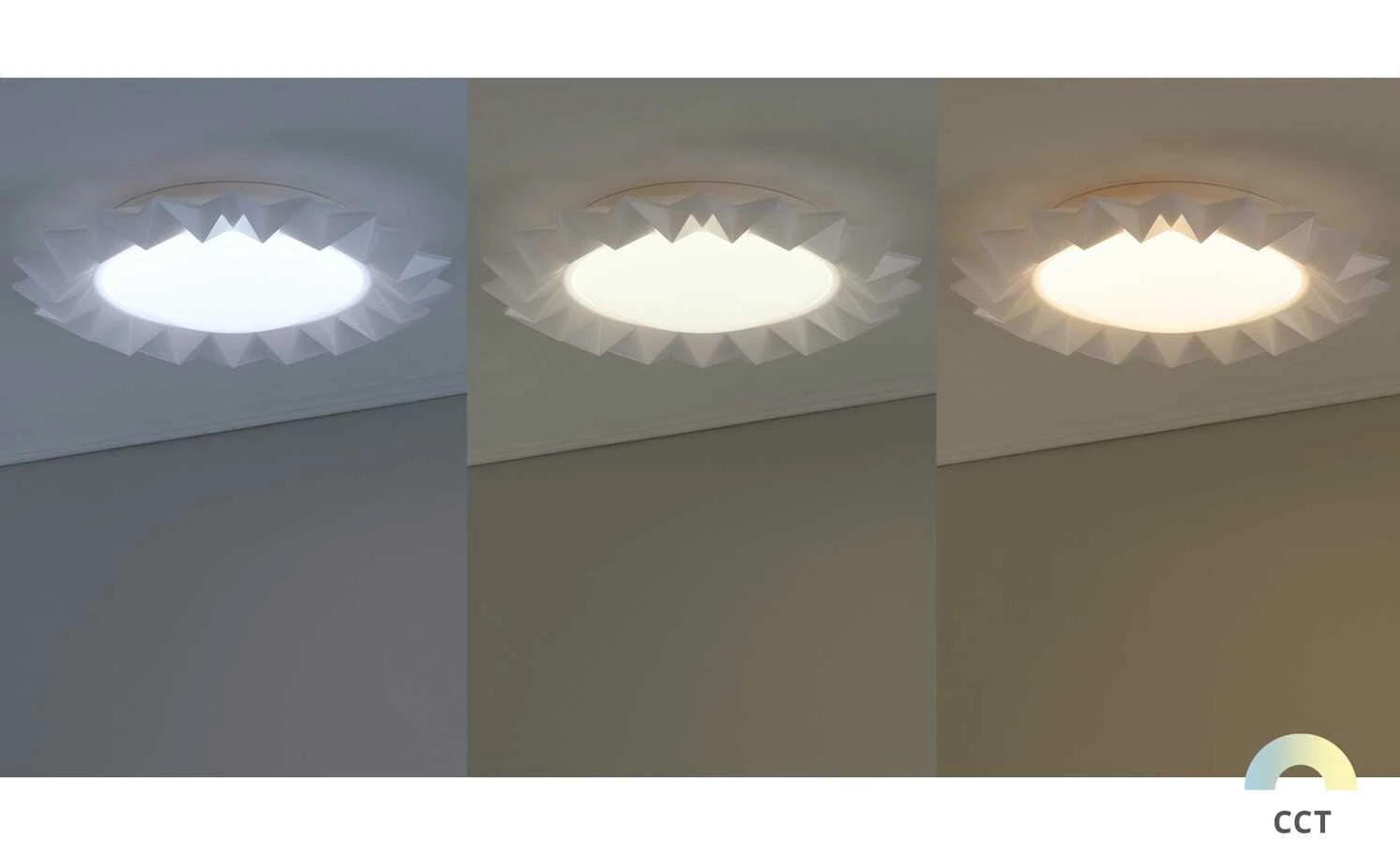 Trio LED-Deckenleuchte, weiß mit Fernbedienung `Sunflower` – Bild 3