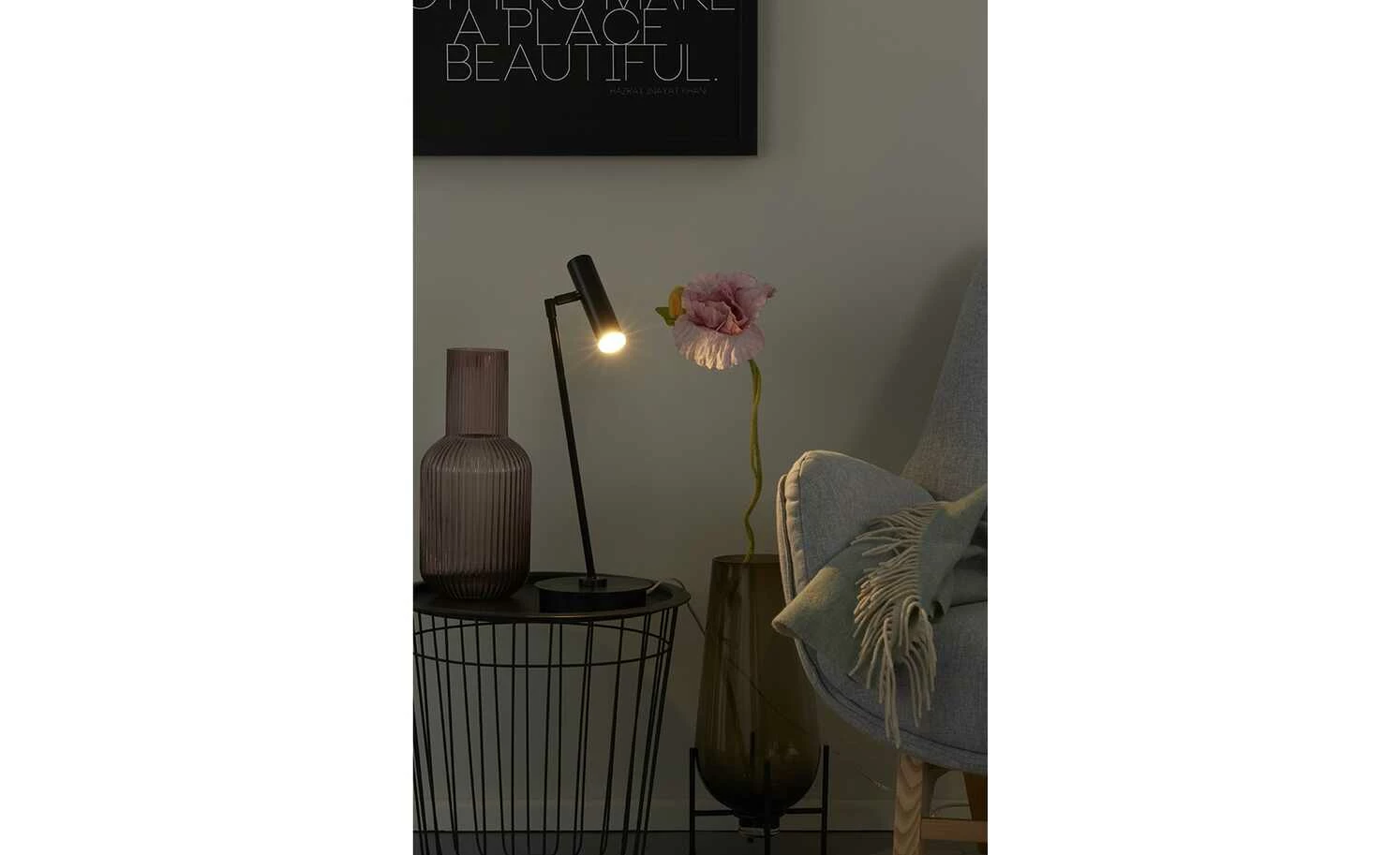 B-Leuchten LED-Tischleuchte, 1-flammig, schwarz