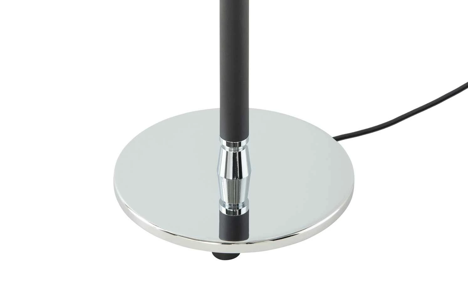 B-Leuchten Tischleuchte, 1-flammig, schwarz/chrom, Stoffschirm – Bild 4