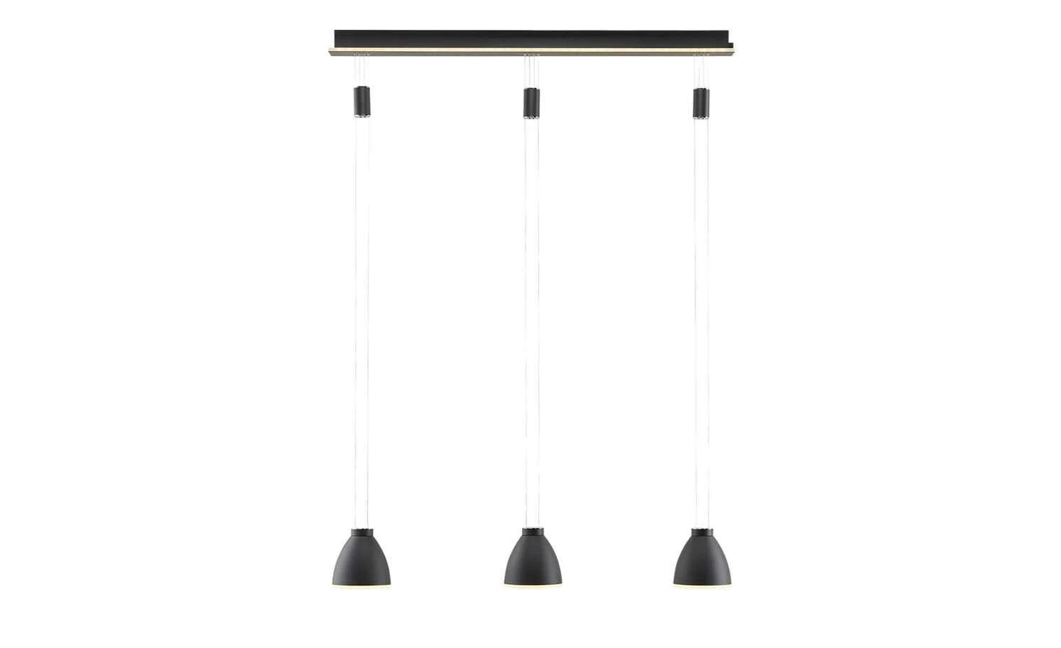 B-Leuchten LED-Pendeleuchte, 3-flammig, schwarz mit indirekter Beleuchtung – Bild 6