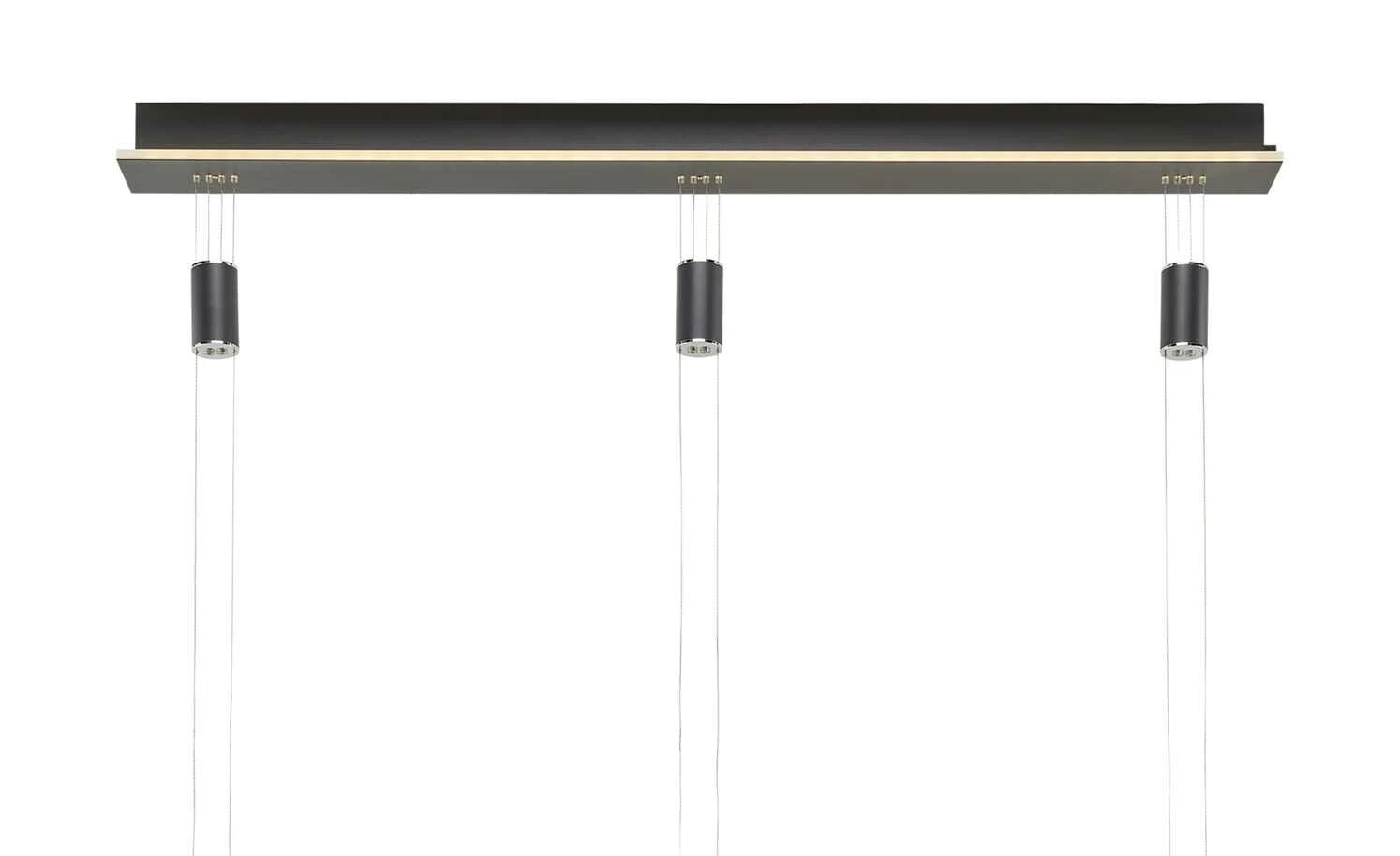 B-Leuchten LED-Pendeleuchte, 3-flammig, schwarz mit indirekter Beleuchtung – Bild 10