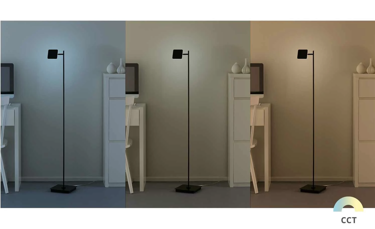 B-Leuchten LED-Stehleuchte, 1-flammig, schwarz