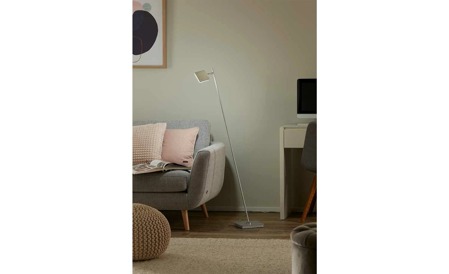 B-Leuchten LED-Stehleuchte, 1-flammig, grau – Bild 3