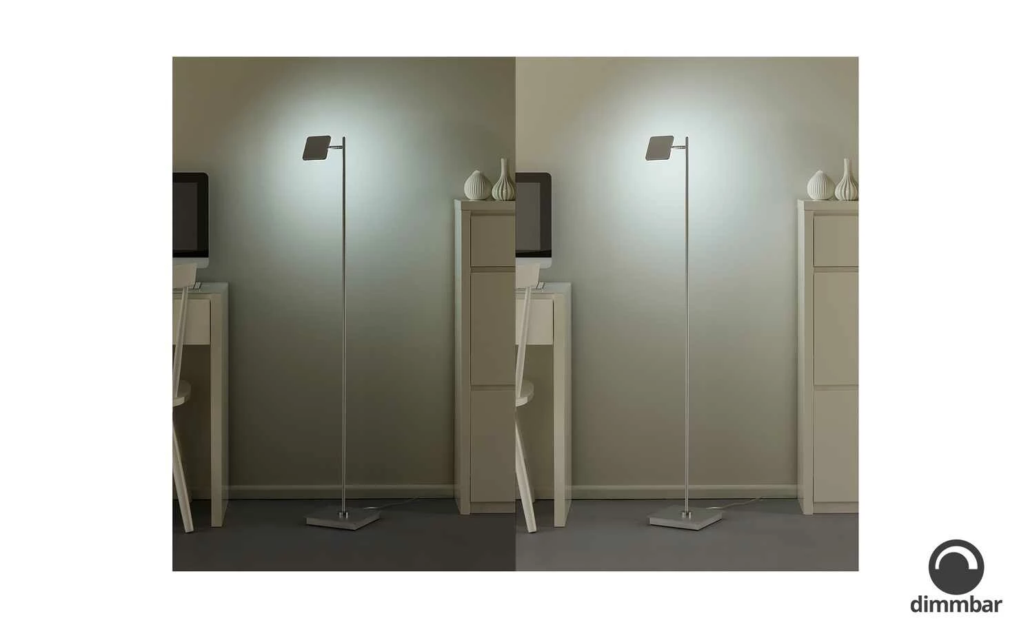 B-Leuchten LED-Stehleuchte, 1-flammig, grau – Bild 2