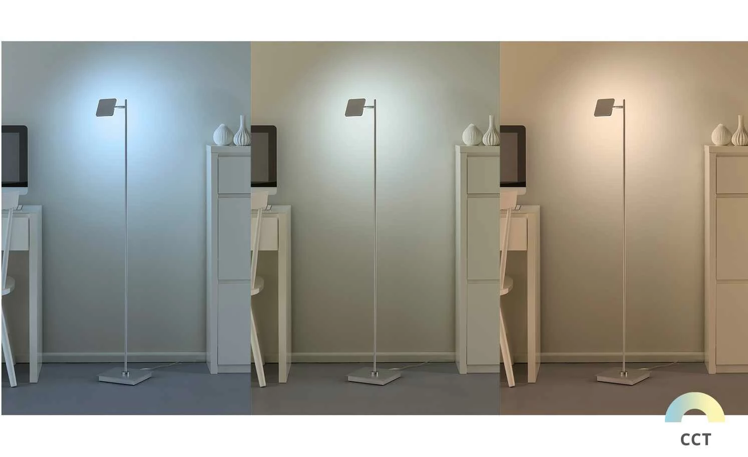 B-Leuchten LED-Stehleuchte, 1-flammig, grau