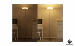 B-Leuchten LED-Deckenfluter, 1-flammig, Nickel-matt