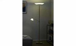 B-Leuchten LED-Deckenfluter, 2-flammig, Messing-matt